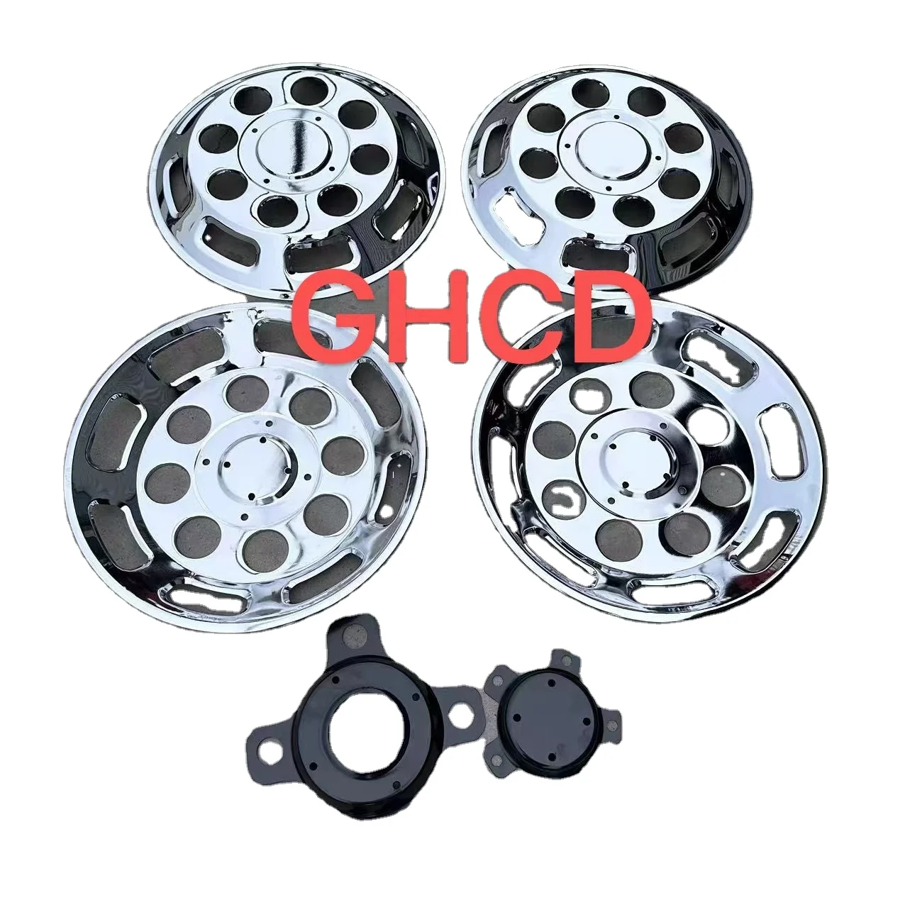 GHCD High Quality 22.5-inch 8 Holes  Universal  Chrome-plated Wheel Cover for Japanese Truck (NISSA/HIN/ISUZ/MITSUBISH)