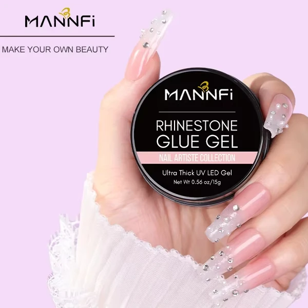 Hot Sale Nail Supplies Custom Logo Nail Art Product Function Gel Polish Soak Off UV Led Drilling Adhesive Rhinestone Gel
