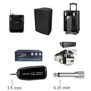 XIAOKOA 2 4G беспроводной микрофон 50m стабильная Беспроводная передача гарнитура и ручной в 1