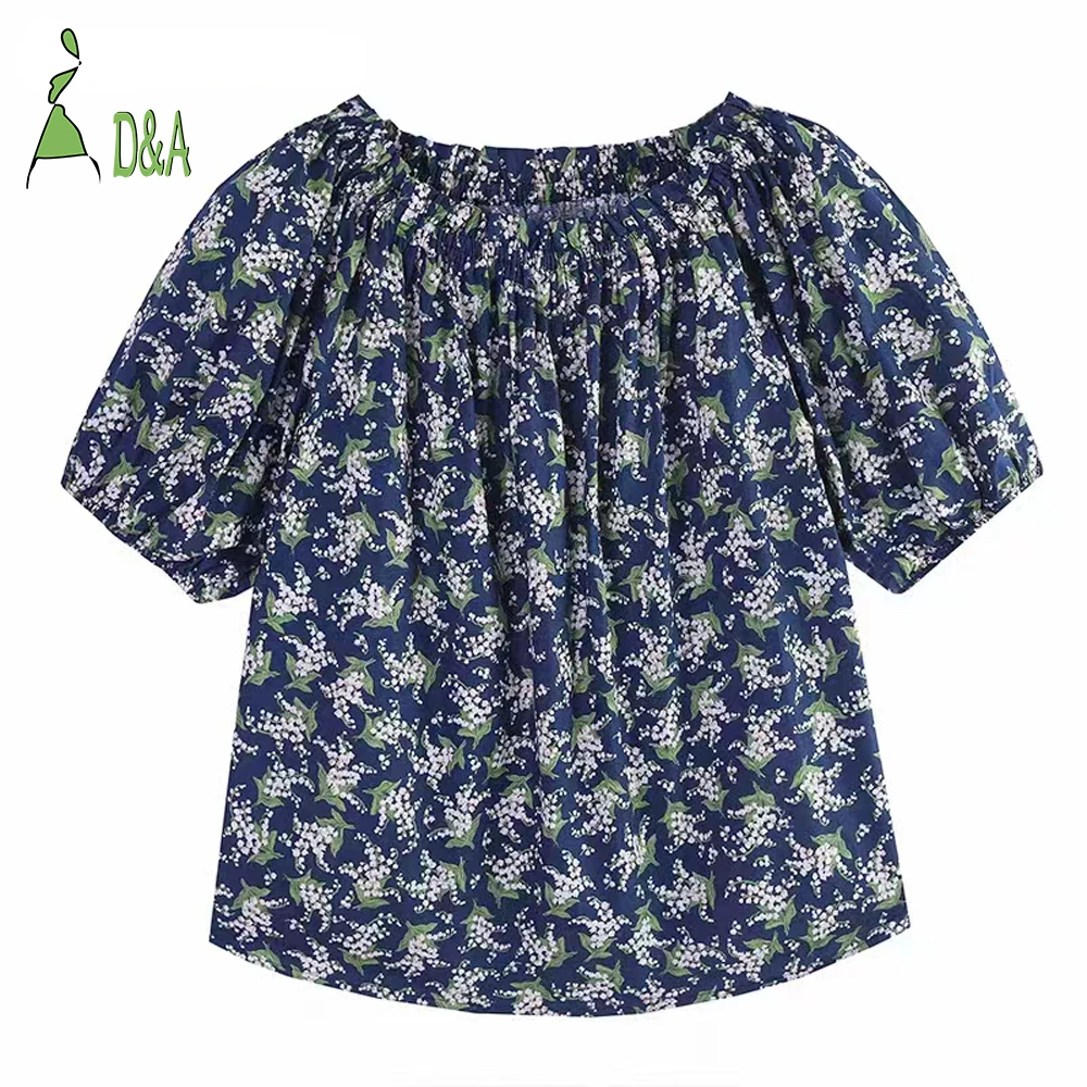 Venta al por mayor 100% algodón Lily of the Valley tela estampada