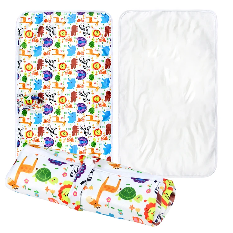 Famicheer White Bamboo Baby Pvc Diaper Changing Urine Pad Baby Anti