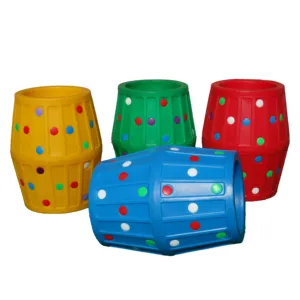 Colorful Kindergarten Exercise Sensory Plastic Drum Roller Toys Barrel Toys