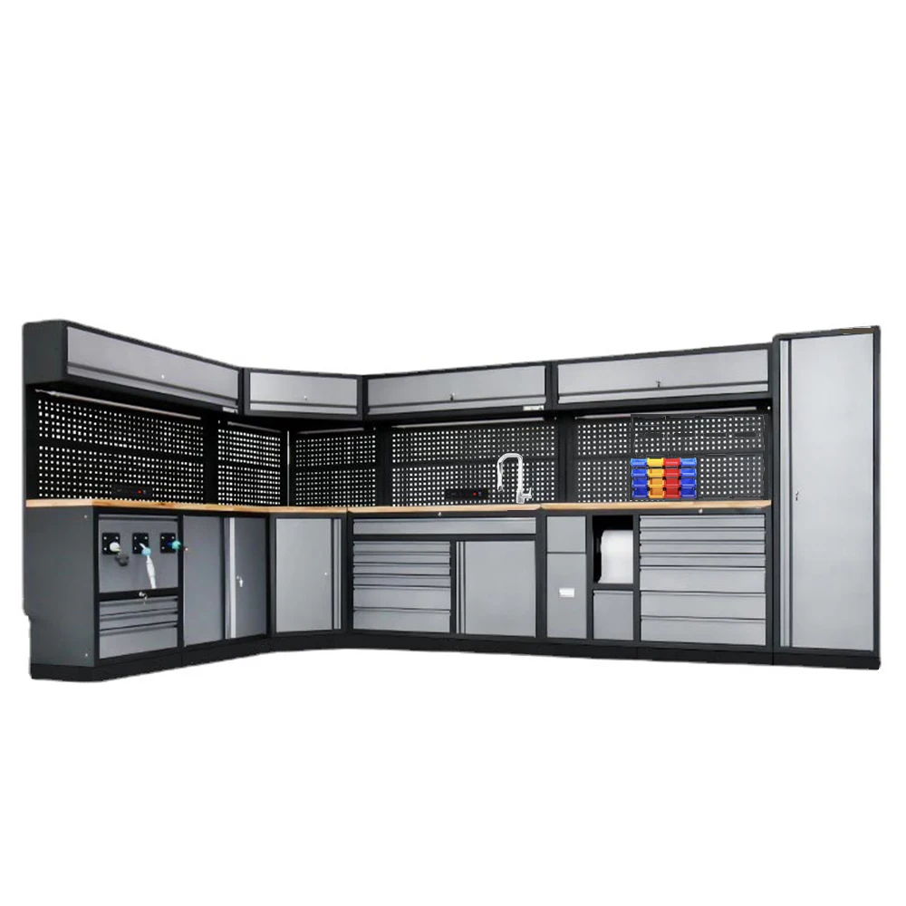 Heavy Duty Modular Toolbox Workbench Metal Combination Tool Cabinet for Auto Repair Shop Garage Storage