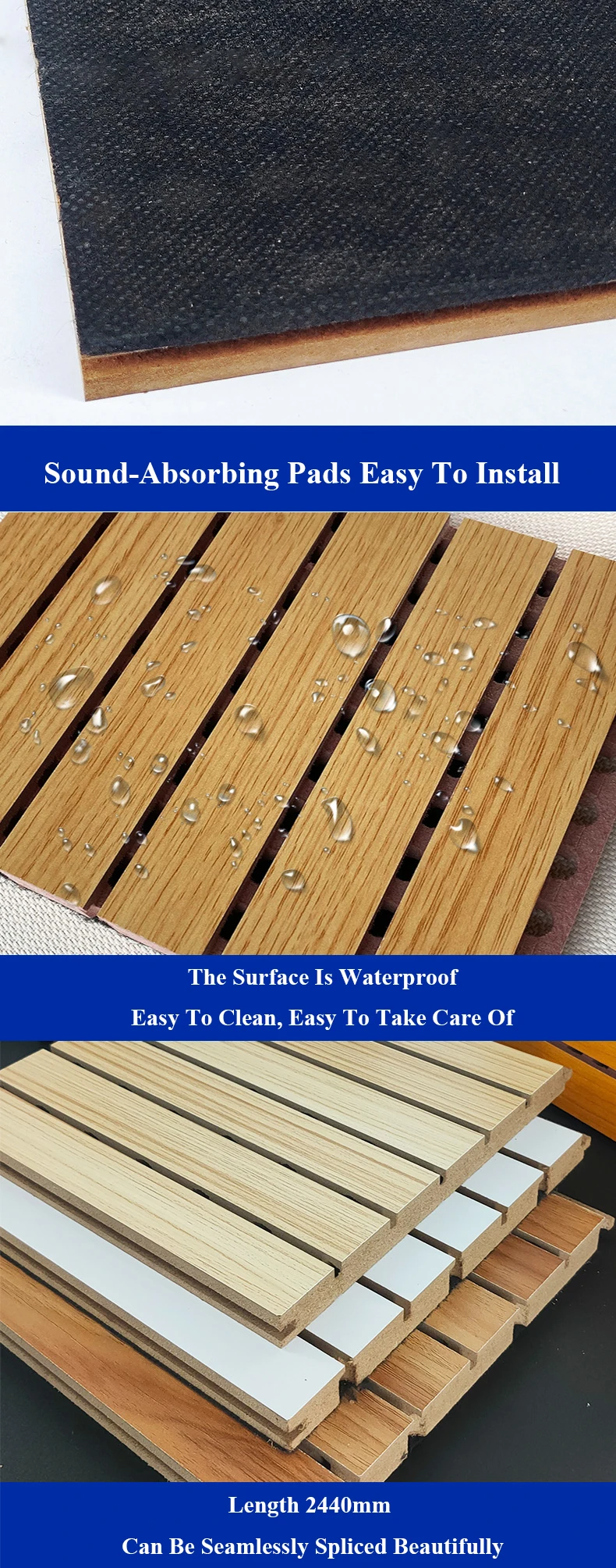 Wooden Sound Absorption Acoustic Panels Auditorium Hall Ceiling Acoustic Wall Panels Perforated