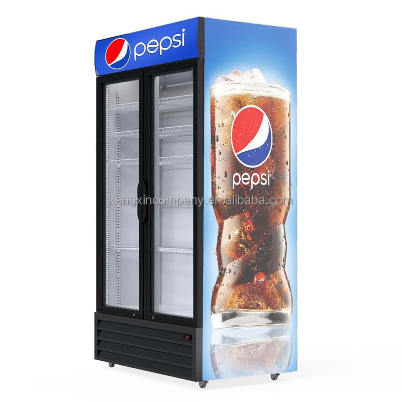 PEPSI レトロ 冷蔵ショーケース 本体　コカコーラ　ペプシ　冷蔵庫 ペプシガラスドアコーラショーケース 冷蔵庫 省エネドリンク冷却器