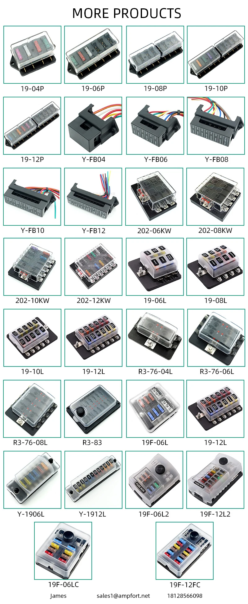 6 Way Marine ATO ATC Standard Auto Blade Fuse Block Box With Negative Bus Dual Positive Terminals LED Indicator