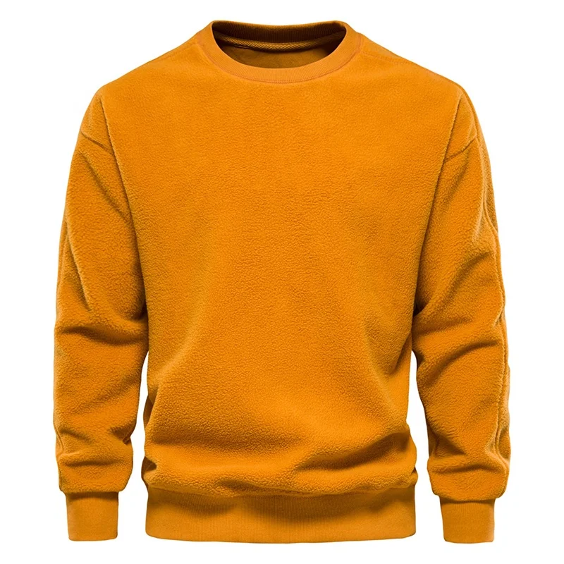 Popular Winter Warm Polar Fleece Crewneck Sweatshirt Thick Warm Winter