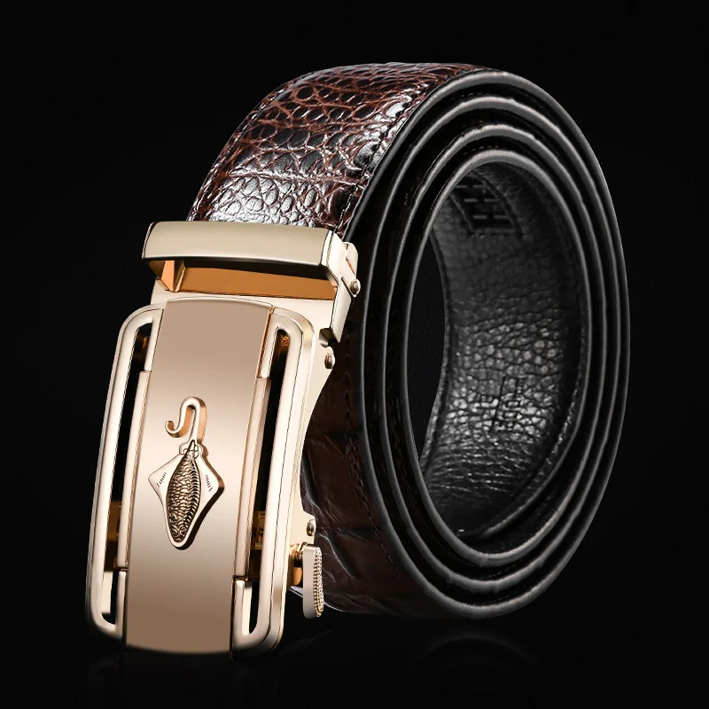 YD86 Men's Custom Adjustable Leather Belts with Alloy Buckles