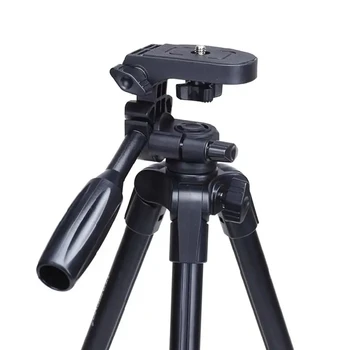 YUNTENG-VCT-520 Portable Lightweight Camera Tripod with 3-Way Head Portable for DSLR Camera detail image