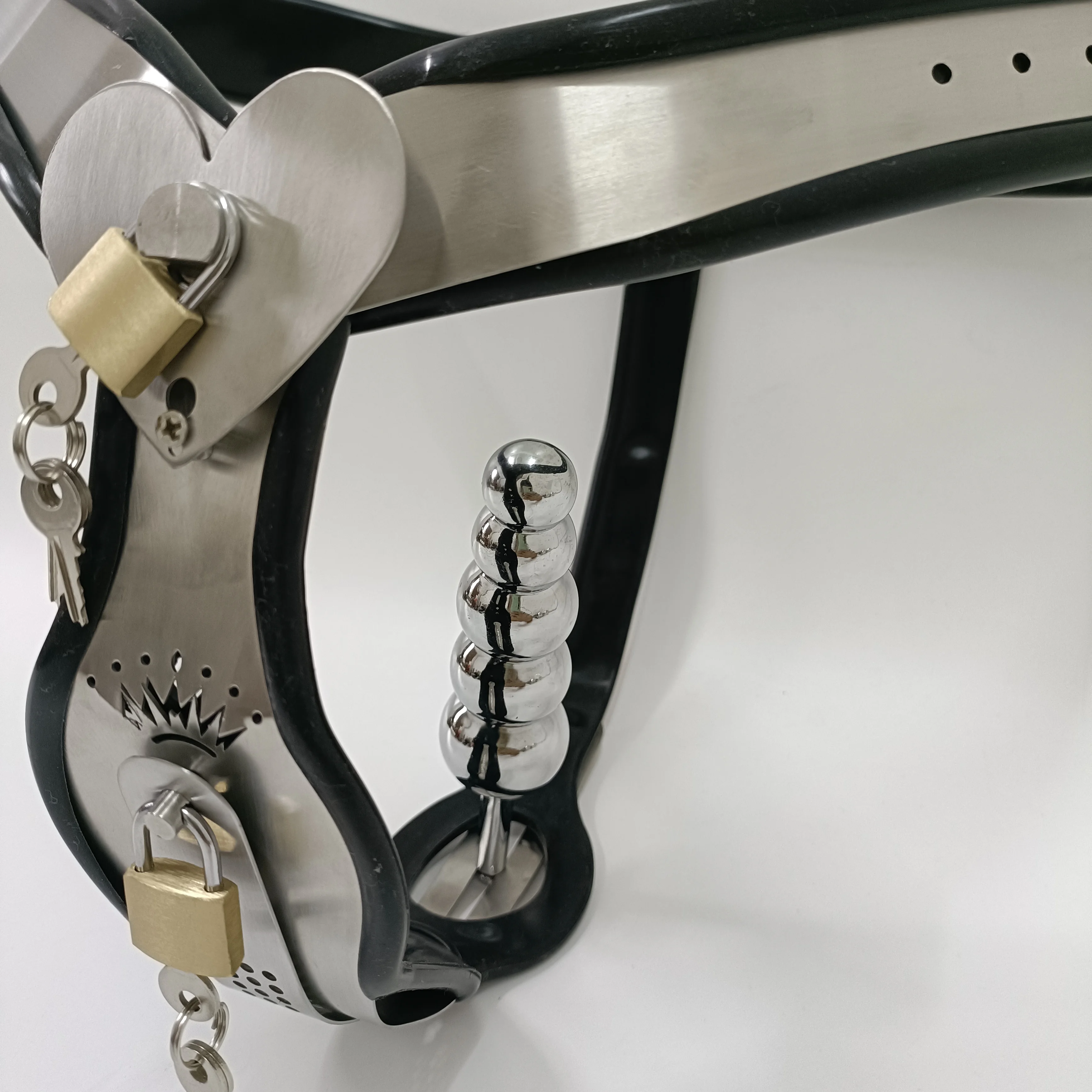Stainless Steel High Quality Female Bondage Chastity Belt With Anal Plug Anti-wolf Pants SexToy for Adult