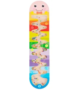 Wooden Cartoon Rain Sound Board Baby Auditory Enlightenment Color Cognition Rainbow Color Hourglass Early Education Wooden Toy