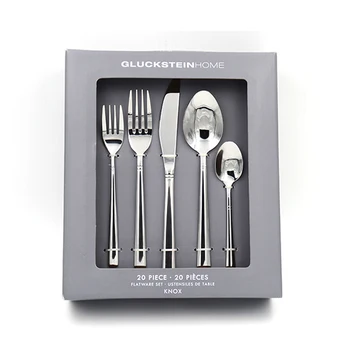 Cheap 18/0 304 Ttensil Flatware Set With Gift Box Packing Kitchen Silver 16/20/24pcs Stainless Steel Cutlery Set
