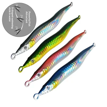 Fast-Sinking Iron Plate S-Shaped Long Strip Little Jack Quick-Pull Artificial Hard Bait 130g 160g 180g Hairtail Mackerel – Hard Lure – view 2