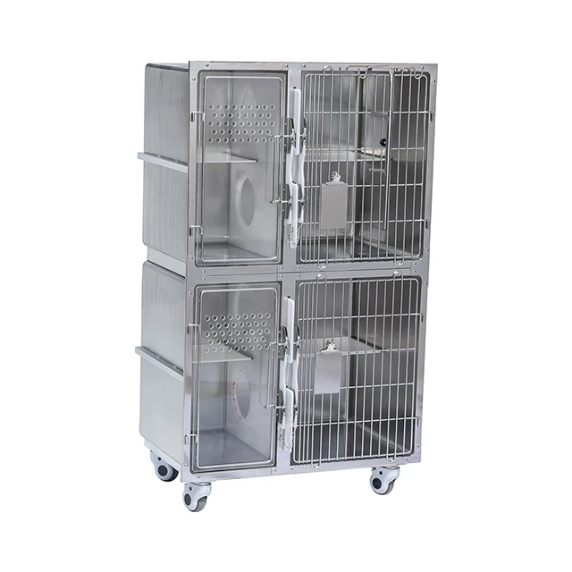 Pl006 Stainless Separate Luxury Double Deck Relaxation Area Cat Cage