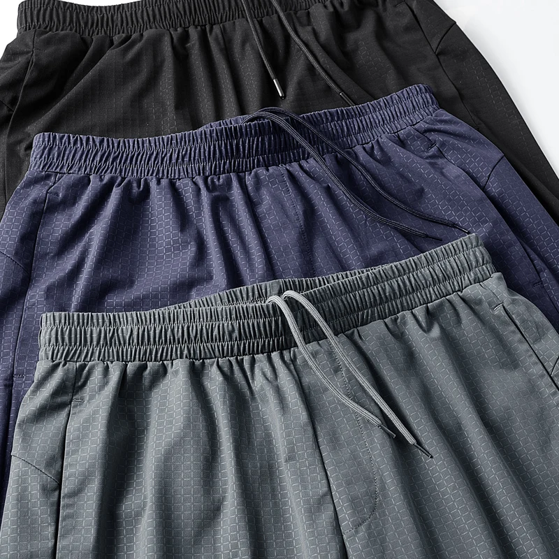 Nylon Spandex Drawstring Joggers Summer Short Pant Athletic Mens Shorts Running Men Shorts46_voghion.com