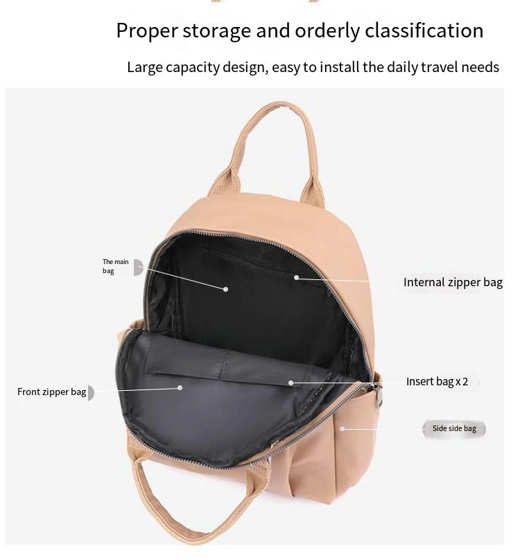 Factory wholesale 2022 new Korean version anti-theft design simple PU large capacity backpack travel bag