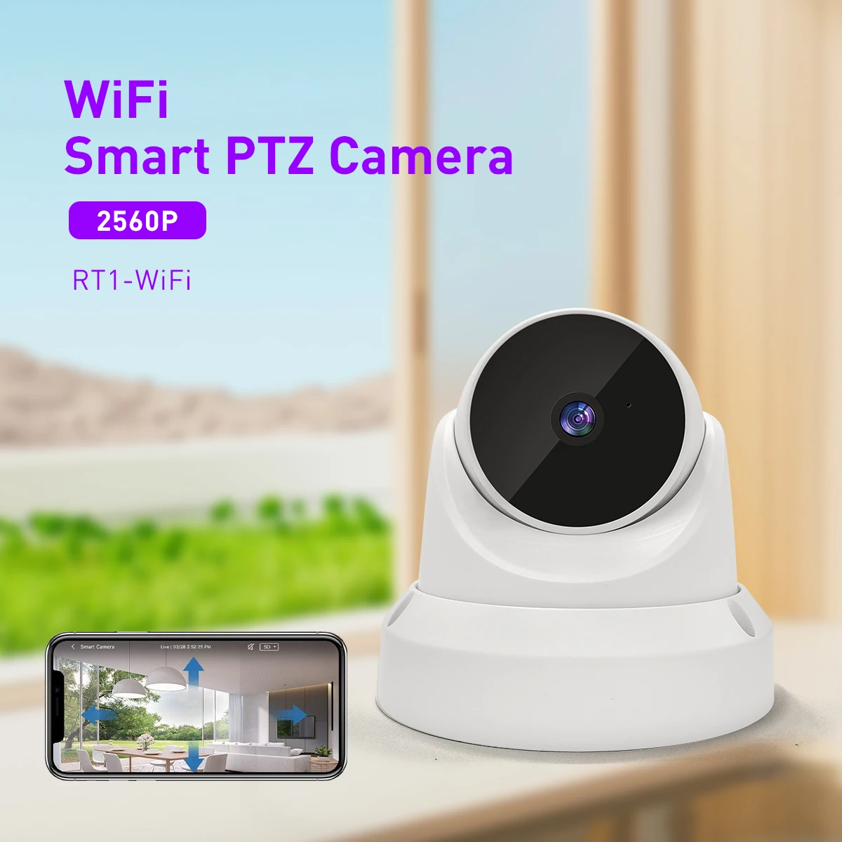 product v380 rt1 3mp indoor wifi security camera hd ptz cctv with night vision alarm storage motion detection tf card  cloud data-55