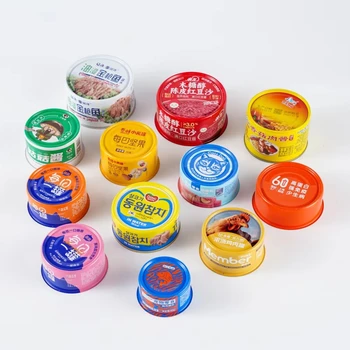 Empty Tuna Tin Cans Custom Logo Print Food Grade Tuna Cans Wholesale Price