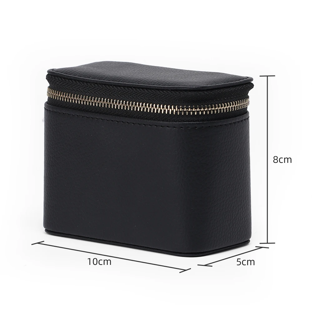 High Quality Custom Soft Lining Zipper Leather Travel Organizer Pouch Set 41mm Protective Case for Rolex Watches