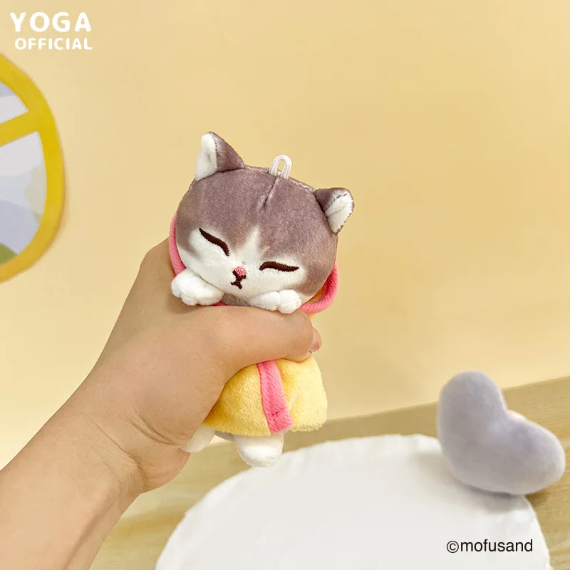 10cm Kawaii Mofusand Anime Hobby Cat Plush Toy Quilt Series