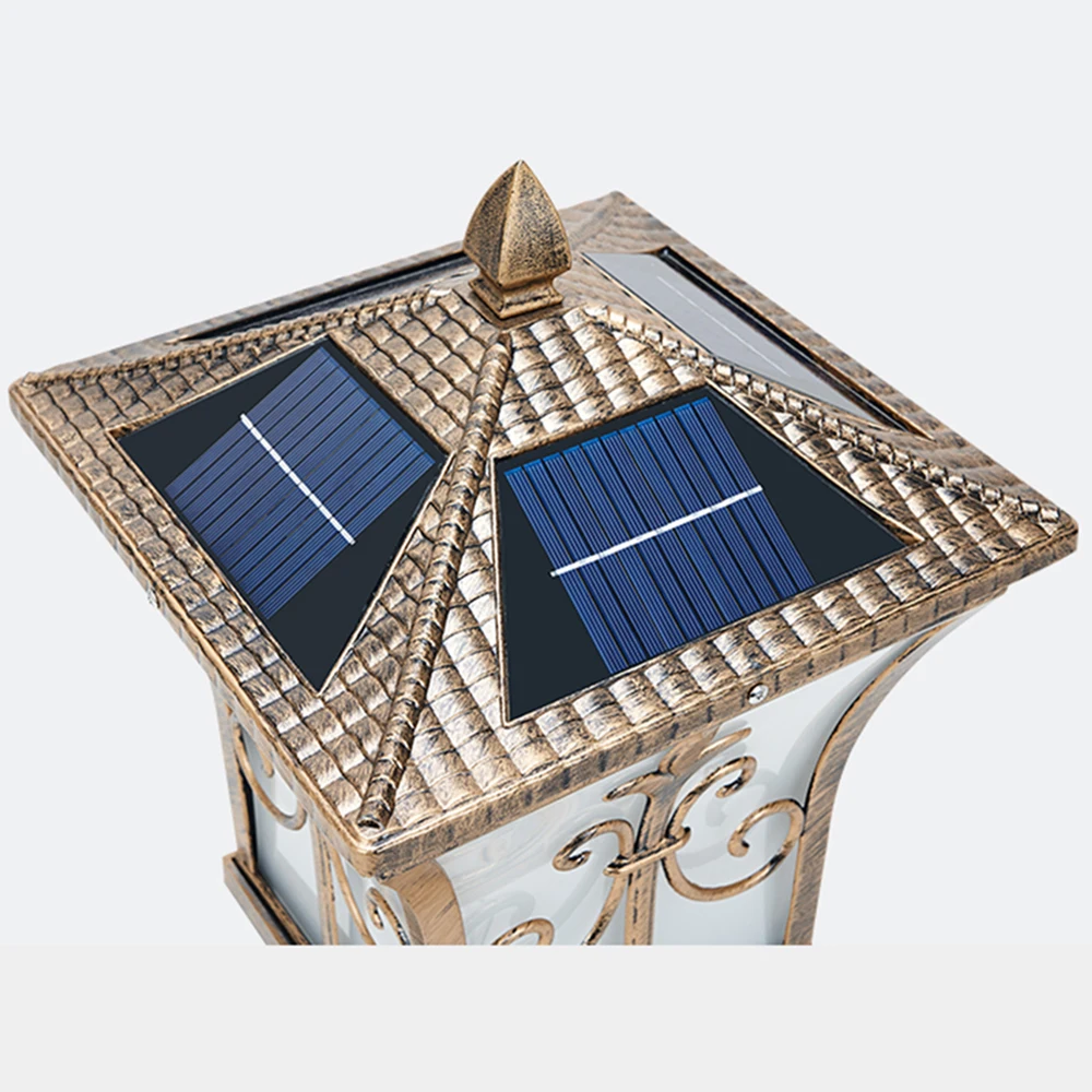 HIGH CLASS High Quality Classical Modern ABS Waterproof Outdoor Garden LED Solar Pillar Light