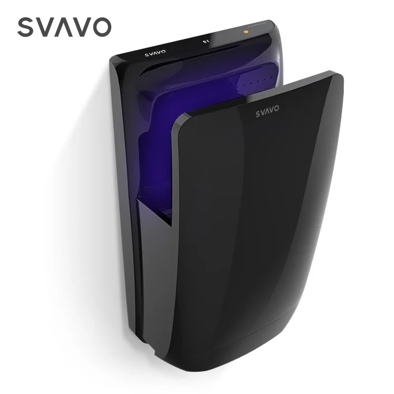 Plastic ABS Infrared Sensor Electric Hand Dryer with Tray Automatic Hand Air Blower for Bathroom Speed Hand Dryer