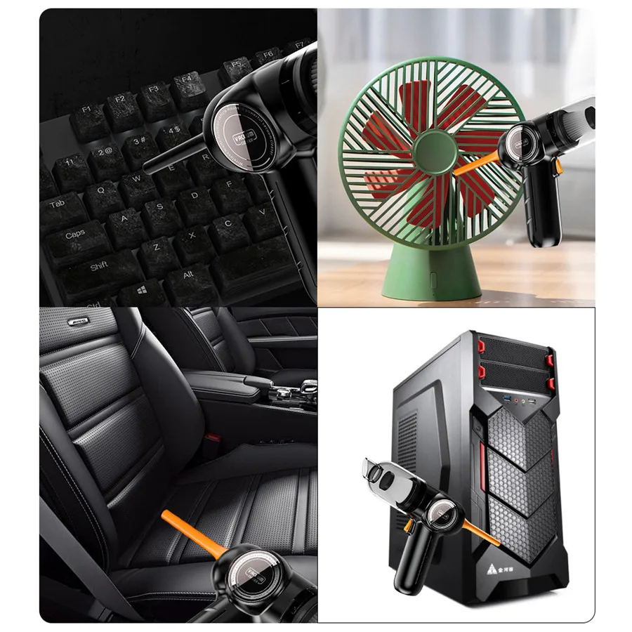 Powerful Handheld Portable Car Vacuum Cleaner 4500Pa Suction Electric Cordless Vacuum Daily Cleaning Kit for Car and Household