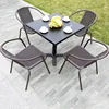 Table carrée latte 41-70cm