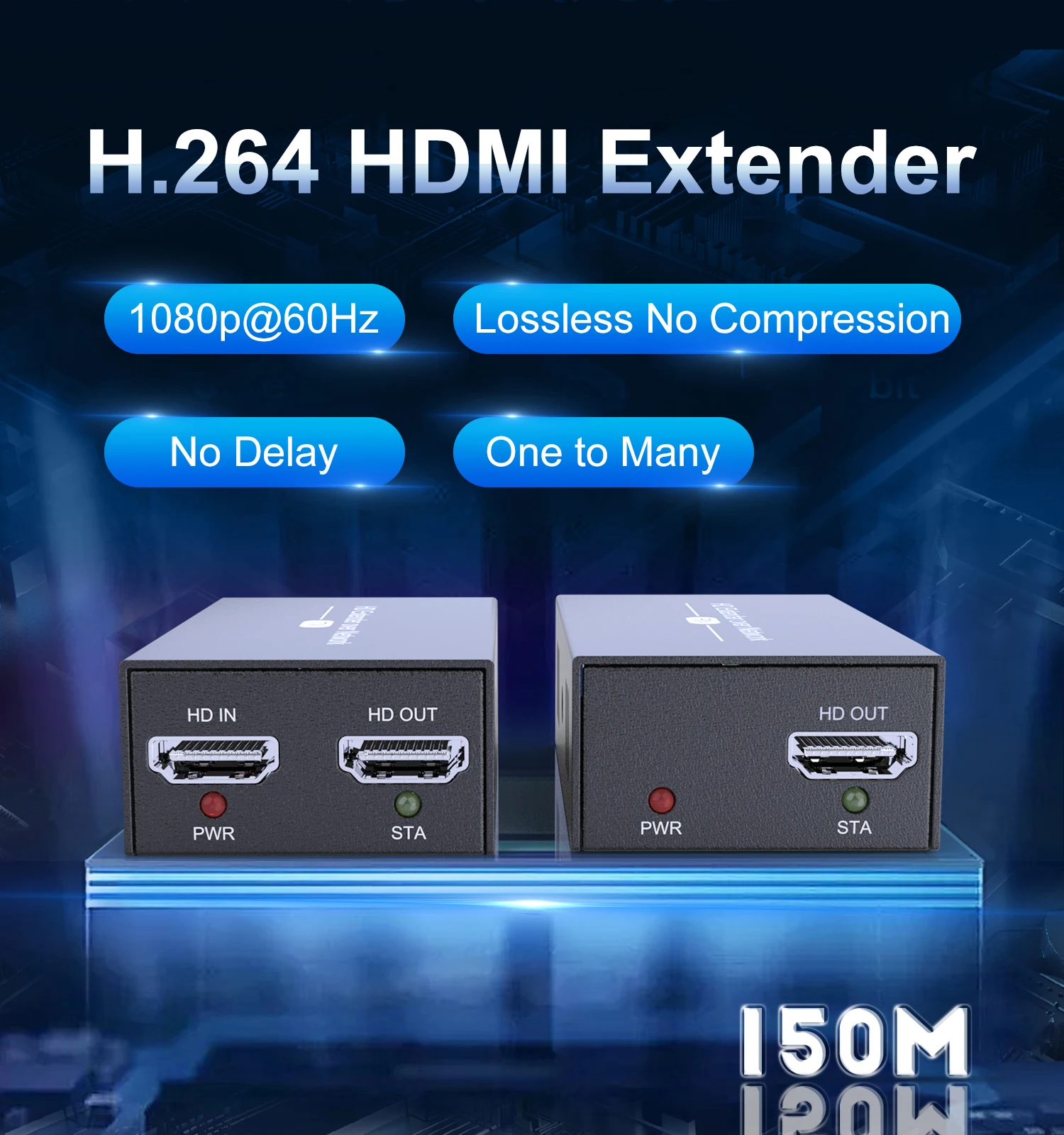 Hdmi Extender Over Ip Local Loop Out Support Ir Hdmi Extender One To