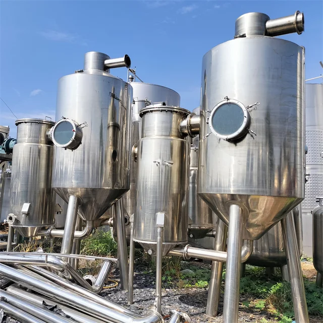 Customized stainless steel vertical three-effect evaporator industrial falling film evaporator