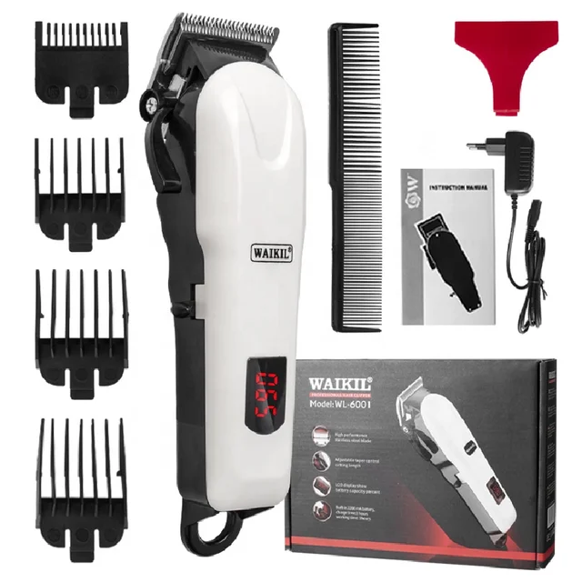 WAIKIL Barber Clipper Cordless Professional Hair Clippers Rechargeable Hair Trimmer for Men WL 6001