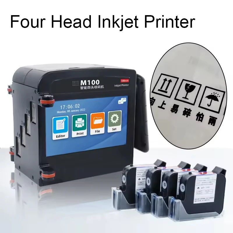 M100 Expiration Date Stamp Hand Held Inkjet Batch Code Printing Coding Machine for Medicine Printer