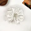 Ribbon bow hair tie - white