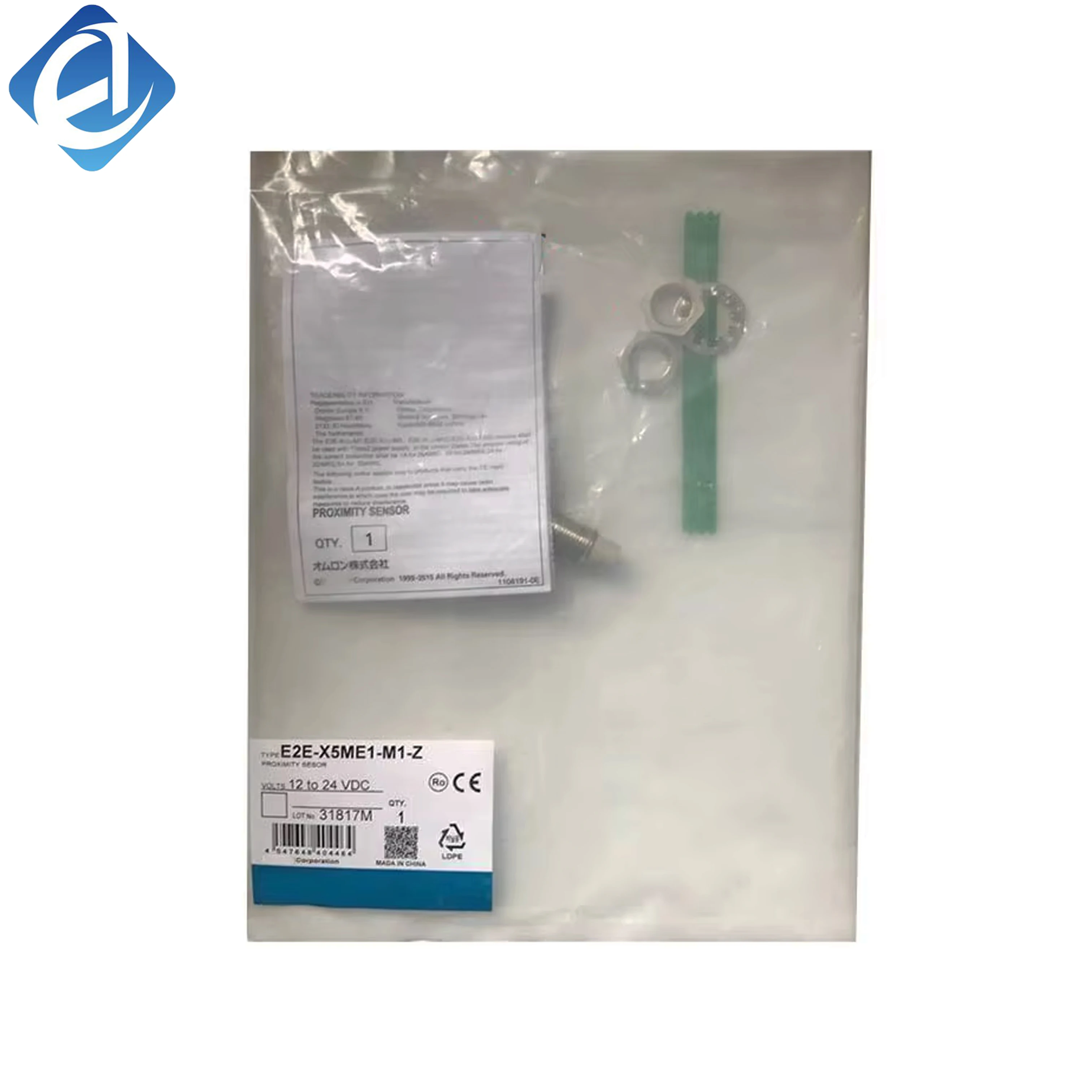 New Original Omron E2E series inductive proximity sensor. With 5mm sensing distance, M12 connector and stable metal detection performance. It features strong anti-interference ability, dust resistance and high sensitivity. Widely used in mechanical limit 