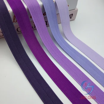 Factory Wholesale Eco-Friendly 22mm Polyester Latex Knitted Elastic Coated Webbing for Clothing Bags Shoes Sewing