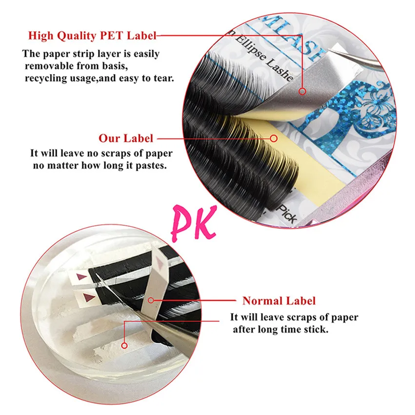 
Высшее качество Ellipse 0,15 разделенный конец 0,15 мм наконечник кашемировая форма накладные ресницы плоские ресницы для наращивания 