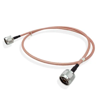 สายโคแอกเชียล RG393 Coax RF Jumper Cable การสูญเสียต่ำ