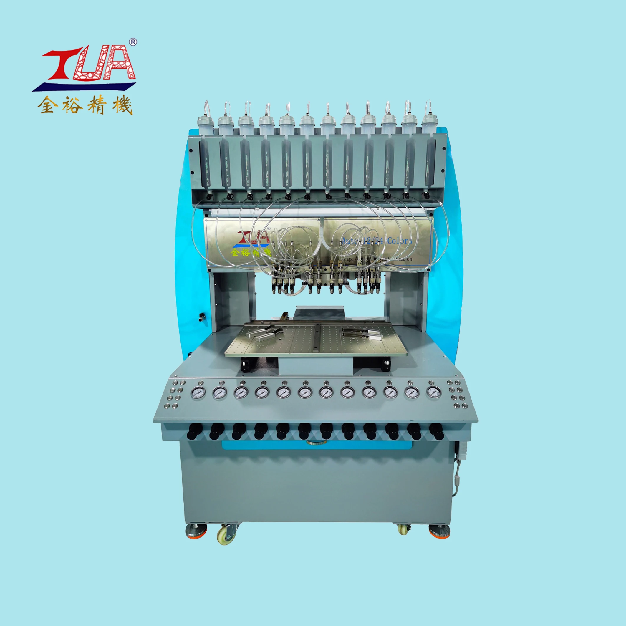 Automatic 8/12/16 Colors Rubber Pvc Led Keychain Dispensing/making Machine