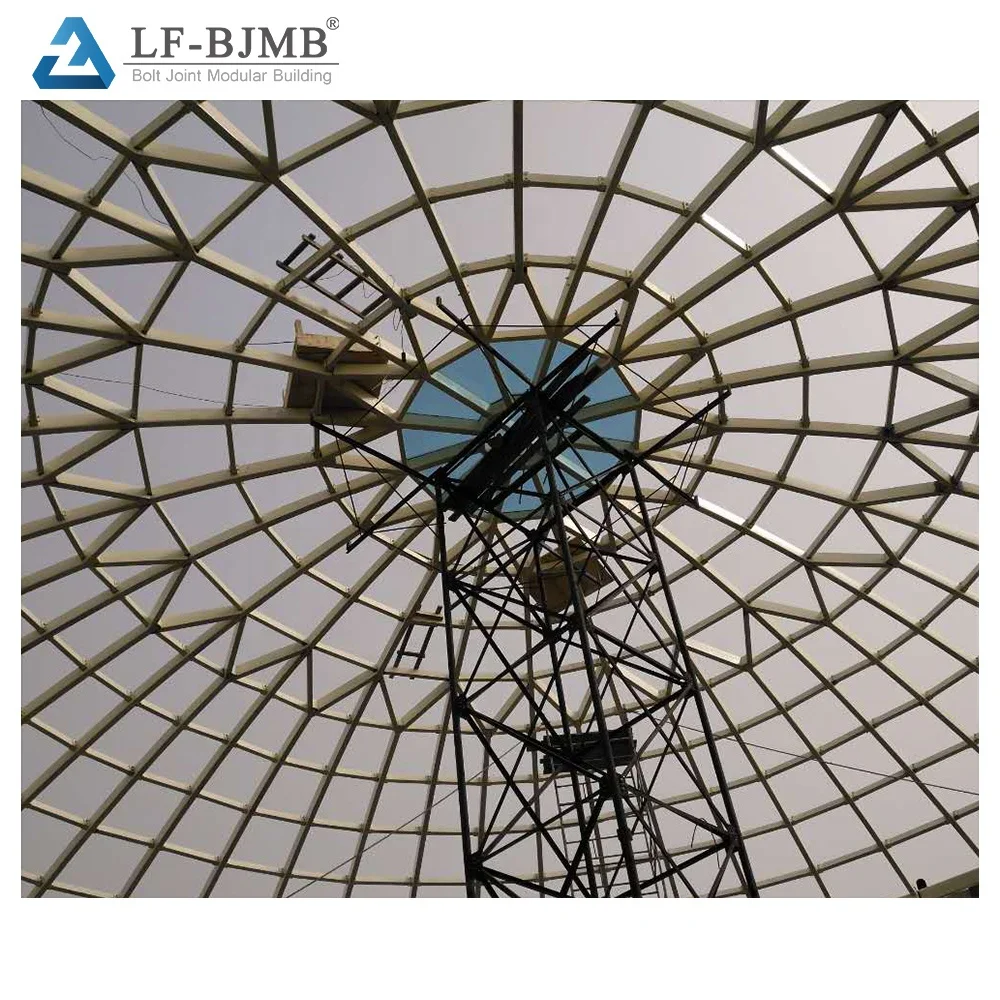 Light Weight Steel Structure Glass Dome Curved Roof for Church Building