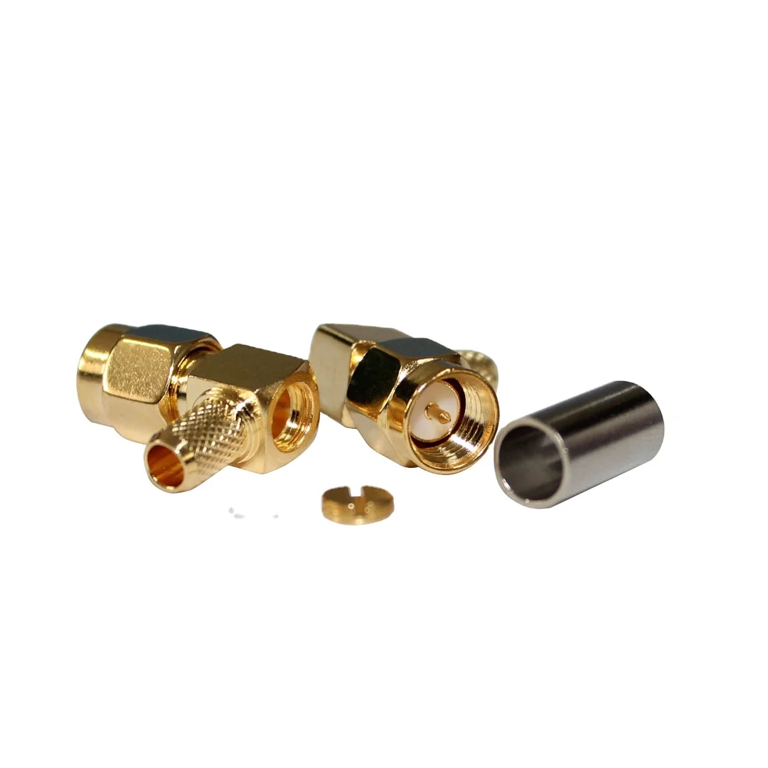 product sma c jw3 connector rf sma right angle gold plated sma male connector for rg142 cable rg58 sma connector-3