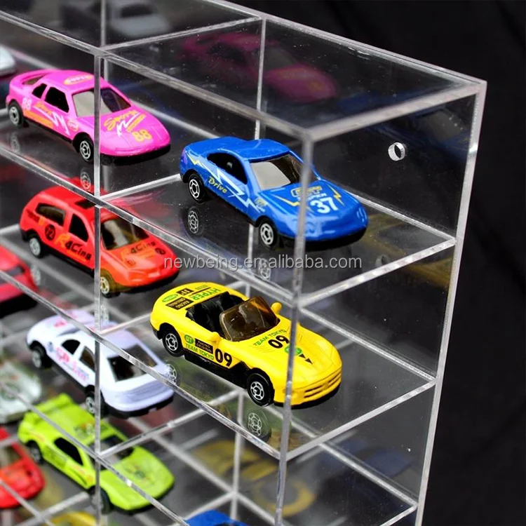 Acrylic Model Car Display Stand 1/64 Diecast Model Car Display Case For Store Retail
