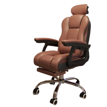 Luxury Boss Chair High Back Comfortable Leather Swivel Ergonomic Reclining Black Ergonomic Office Chair with Footrest