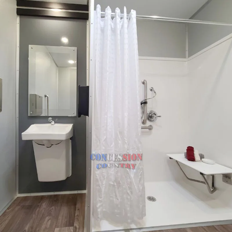 Hot Sale Portable Toilet and Shower Room Ada Luxury Handicap Bathroom  Trailer Mobile Outdoor Shower Trailer
