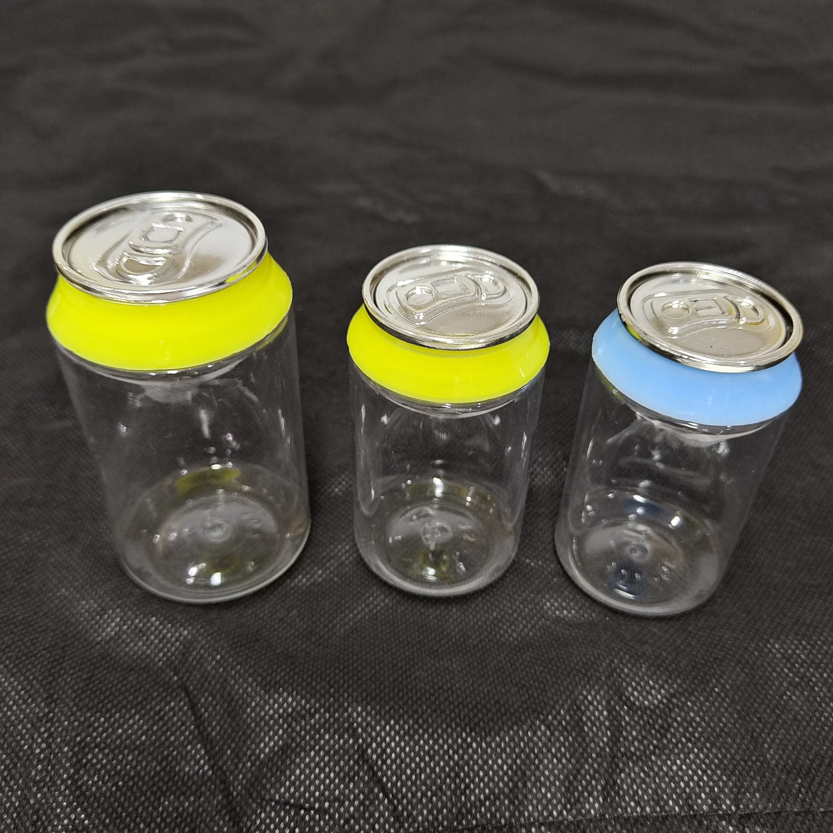 Factory Price Bulk Order 90ml 135ml Soda Can Bottle for Edible Flower Powder PET Candy Gummy Packaging Plastic Jar With Lid