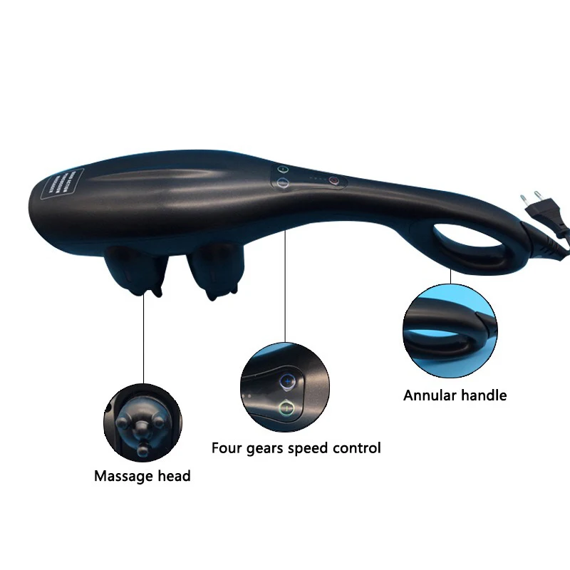 Electric Handheld Massager Vibration Neck Back Feet Massage Hammer Roller Relax Health Massager
