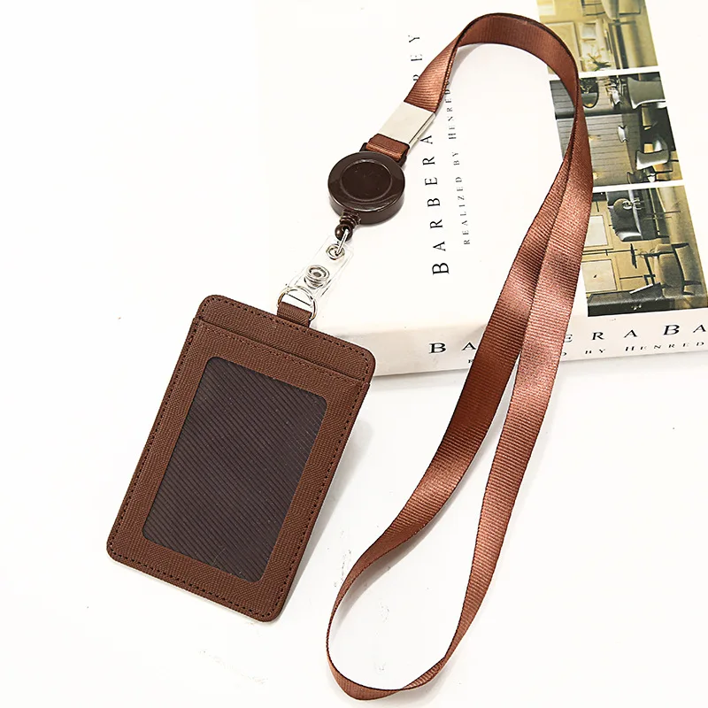 Card Holder Neck Strap with Lanyard Badge Holder Work ID Card Bus ID Holders Portable Key Chain Key