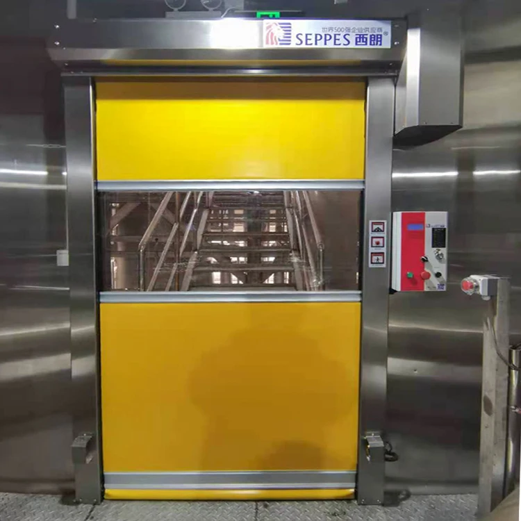 Industrial High Speed Roller Shutter Doors Stainless Steel Frame Pvc Fast Door