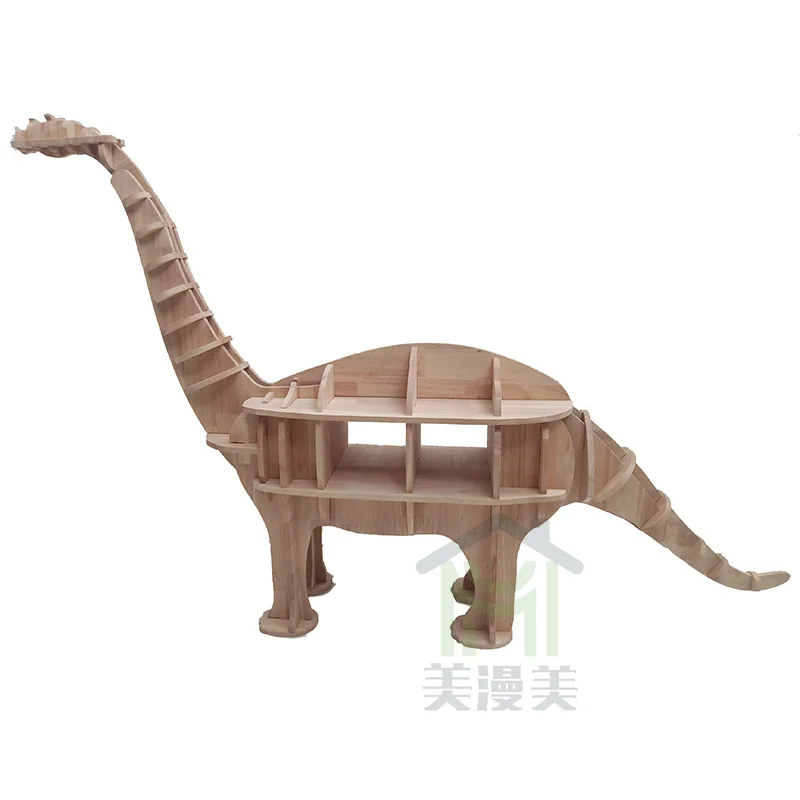 Chiquitos Creative Animal-Modelled Wooden Display Shelf for School Library Bookshelves Exhibition Hall Shop Window Decoration