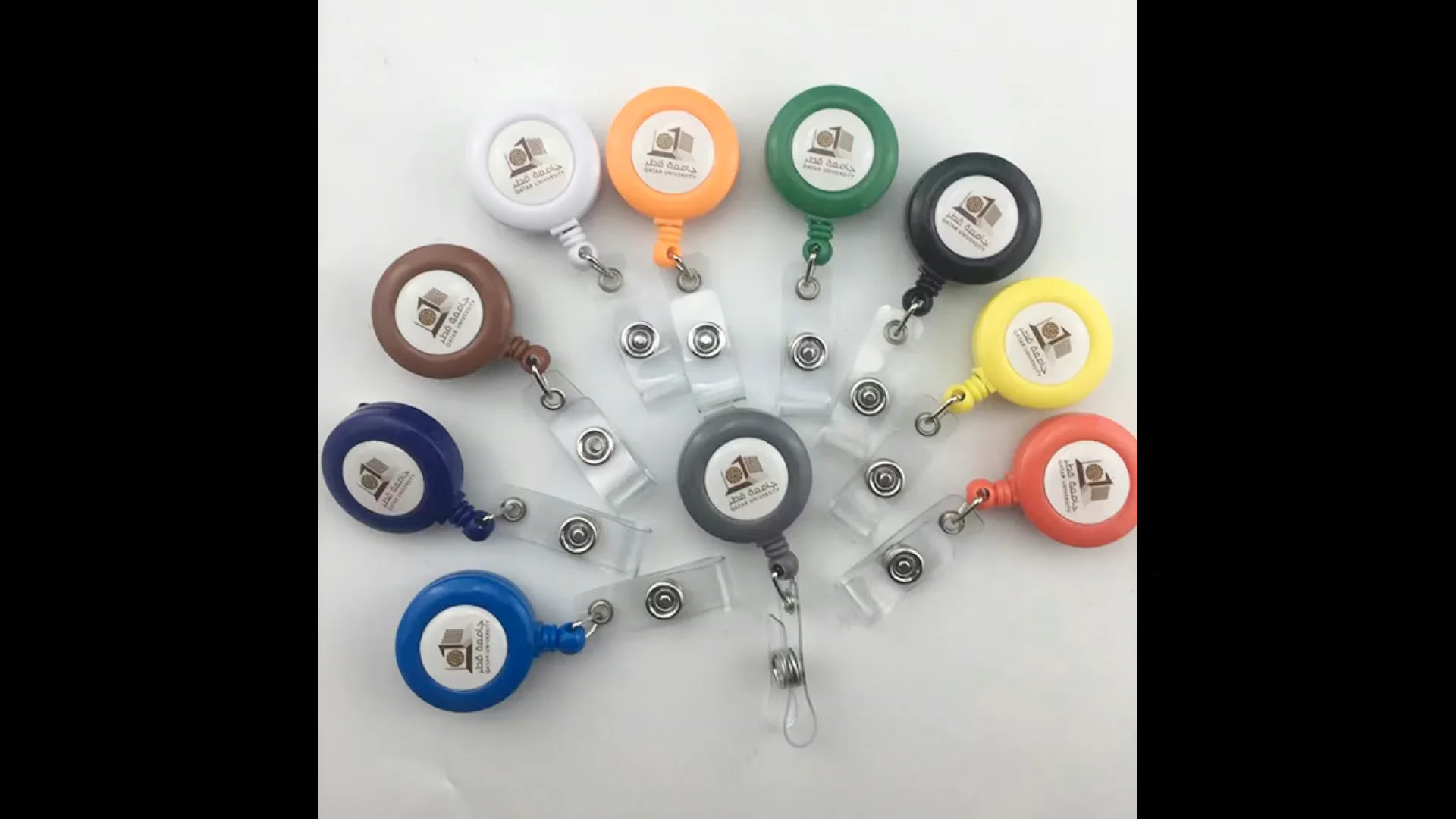 Small Zinc Metal Retractable Badge Reel Keyring 21mm Golden Mini Badge