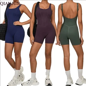 Sexy Hip Lift Yoga Fitness One Piece Bodysuit Women Quick Dry Beauty Back Gym Sports Yoga Jumpsuit&BodySuits